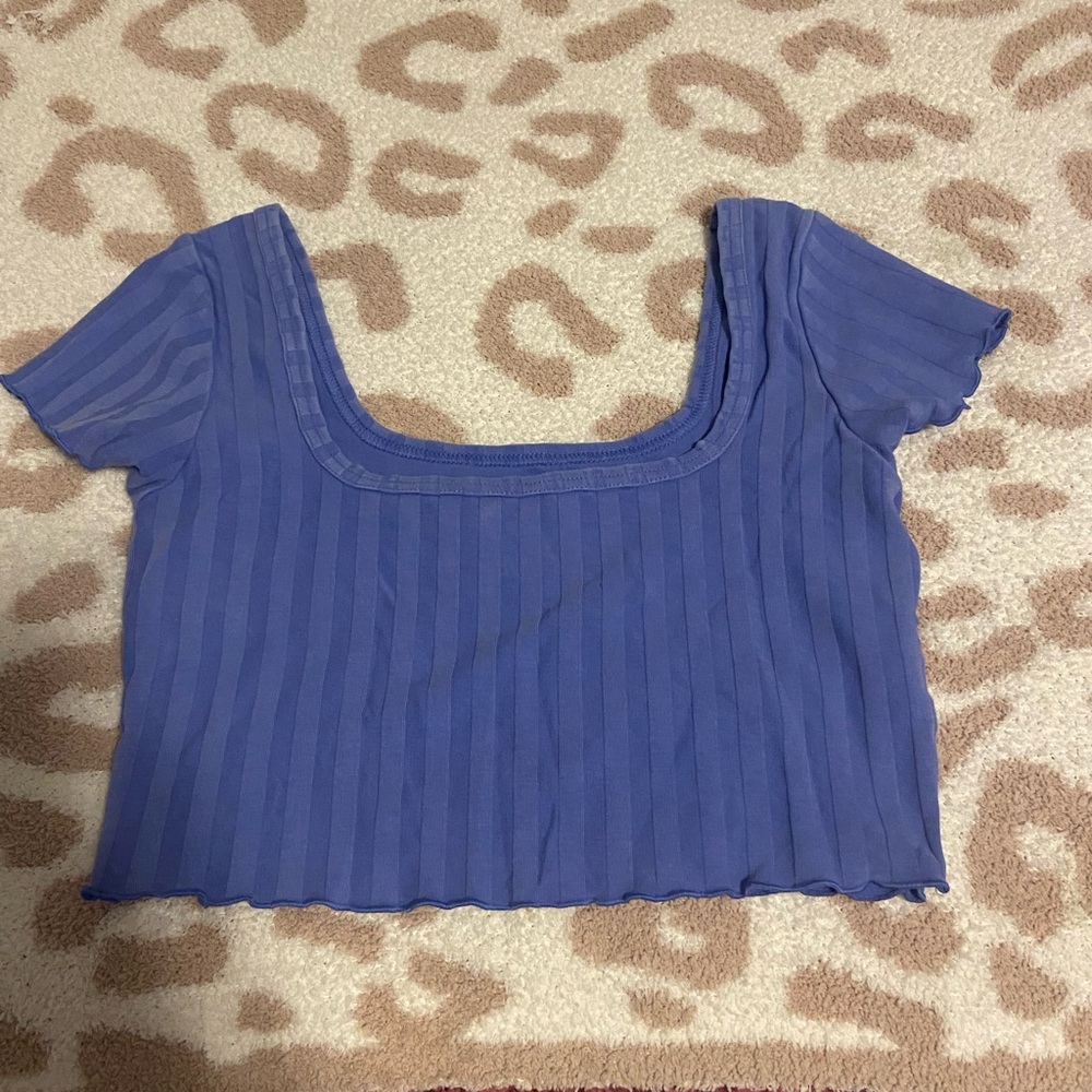 Aerie Lavender Striped Blouse